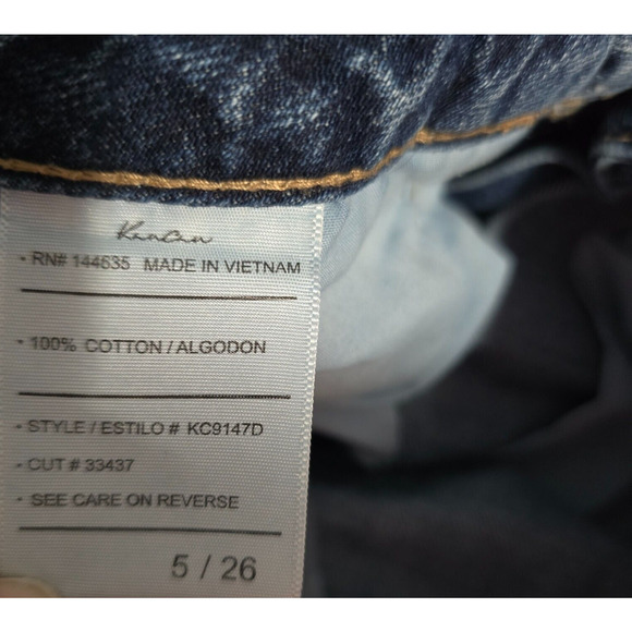 KanCan Jeans Women's 5 / 26 Blue Medium Wash HIgh Rise Ankle Distressed - Picture 4 of 16